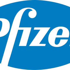 Pfizer Logo. Investoren blicken gespannt auf die Pfizer Aktie Prognose, während das Unternehmen seine Forschung vorantreibt.