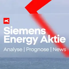 Siemens Energy Aktie: Analyse, Prognose, News. Windkraftanlagen im Meer, die den Aufwärtstrend des Siemens Energy Kursziels symbolisieren.