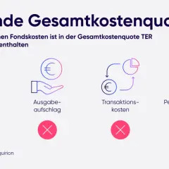 Die Grafik zeigt, dass die TER (total expense ratio) nur einen Teil der Fondskosten abdeckt. Managementgebühren sind enthalten, Ausgabeaufschlag, Transaktionskosten und Performancegebühren nicht.