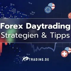 Forex Daytrading Strategien & Tipps mit Charts, Flaggen und dem Trading.de Logo. Hier gibt es wertvolle daytrading tipps.