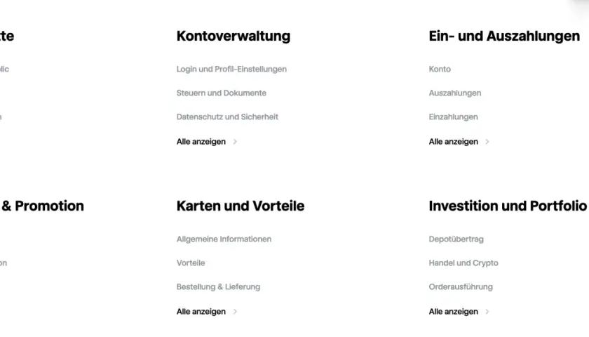 Übersicht über Trade Republic: Erste Schritte, Kontoverwaltung, Ein-/Auszahlungen, Geschenke, Karten, Vorteile, Investition & Portfolio. Nachteile sind hier nicht aufgeführt.
