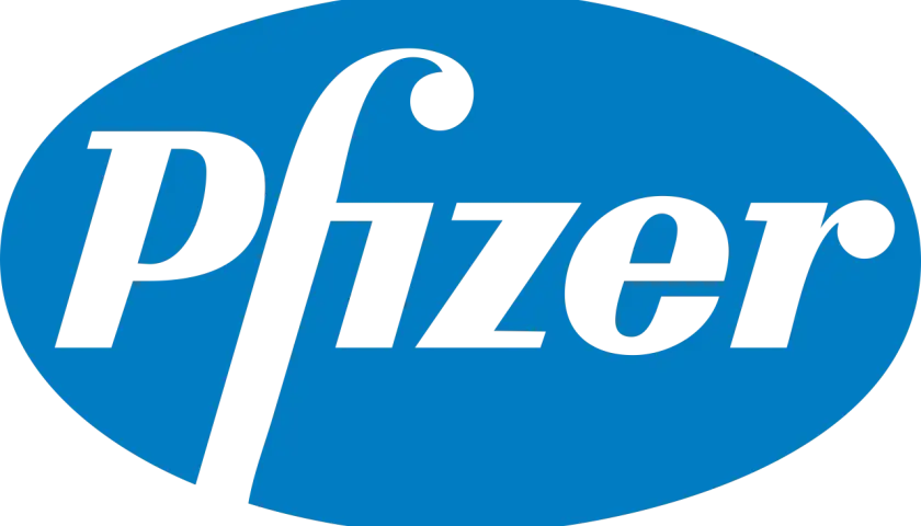 Pfizer Logo. Investoren blicken gespannt auf die Pfizer Aktie Prognose, während das Unternehmen seine Forschung vorantreibt.
